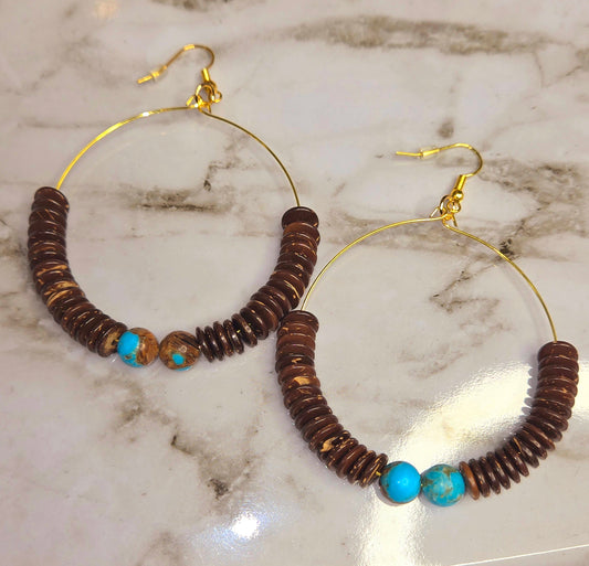 "Treasures Hoops" :Earrings